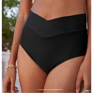 Aerie Crossover High Waisted Full Coverage Swim Bottoms